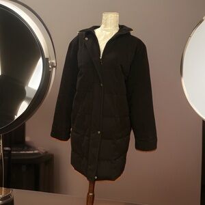 Vintage Women's Black Down- filled  Quilted Coat